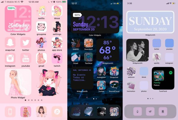 оформление айфона с виджетами