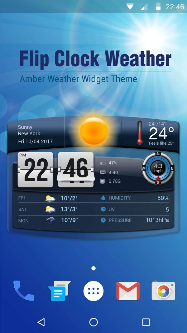 weather clock widget plus