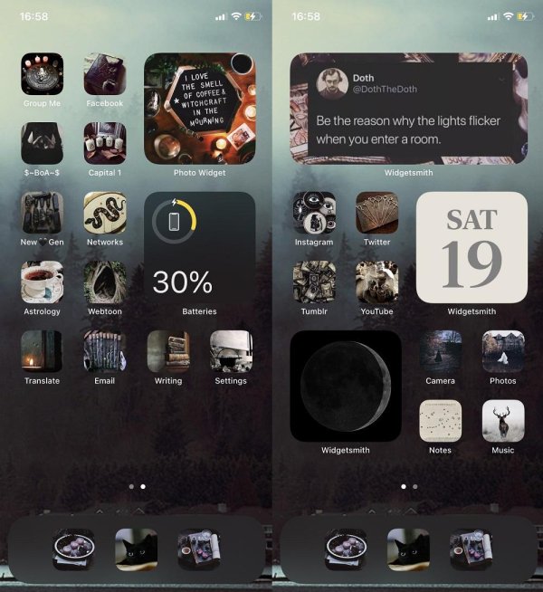 оформление айфона с виджетами