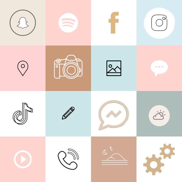 пастельные иконки для приложений