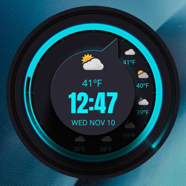 clock widgets with weather