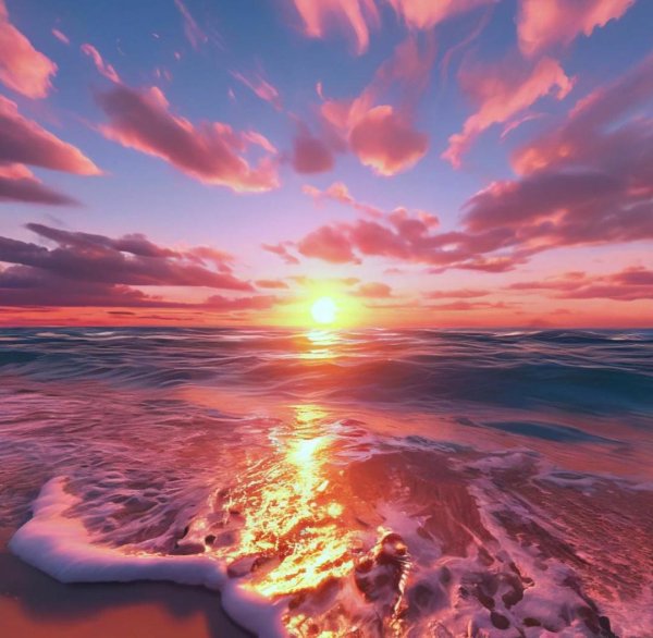 закат с морем