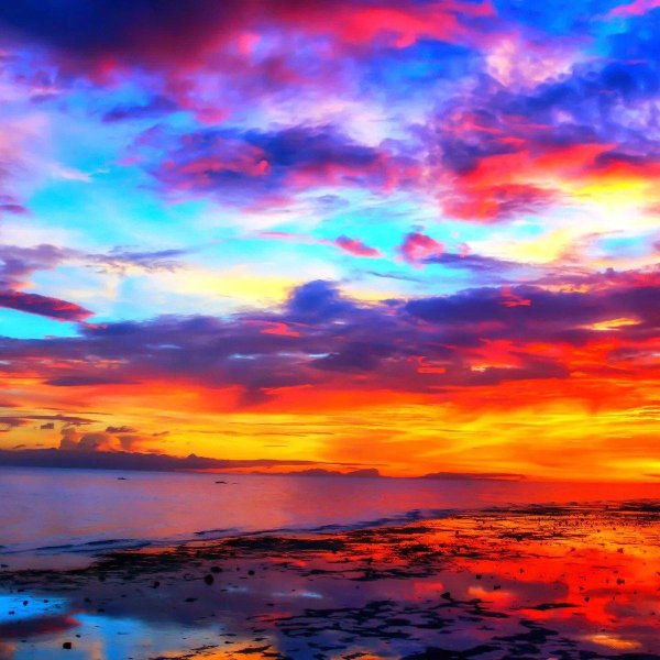 разноцветное небо