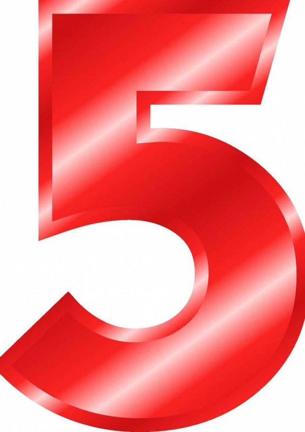 пятерка на прозрачном фоне