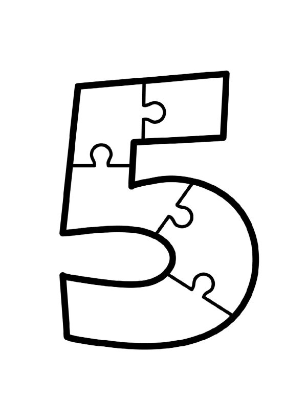 пятерка трафарет