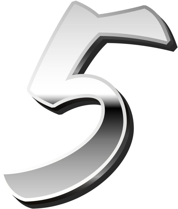 цифра 5 без фона