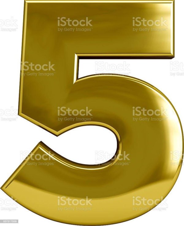 цифры золотые