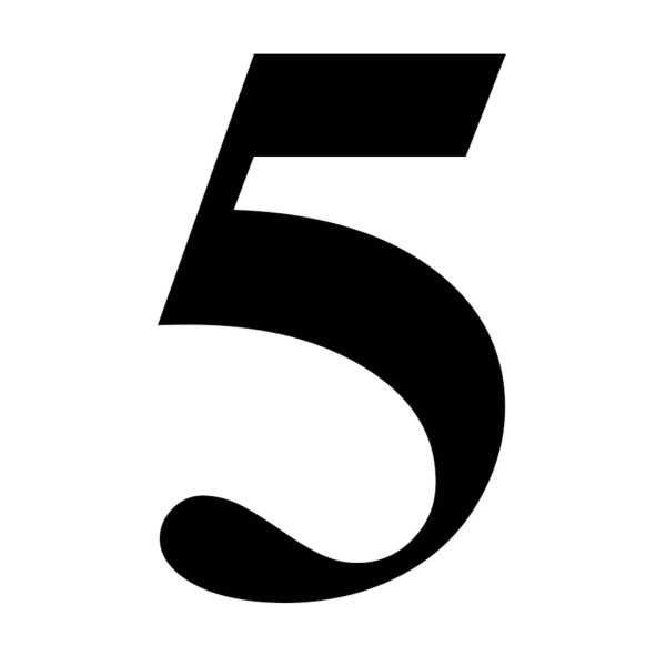 цифра 5 для вырезания