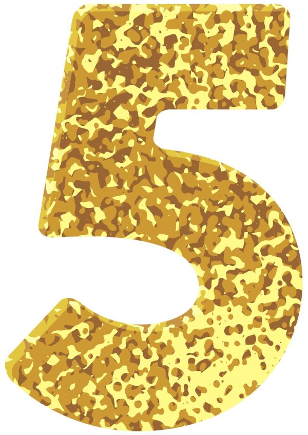 цифры золотые