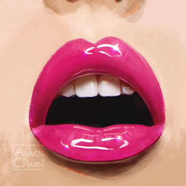 губы розовые