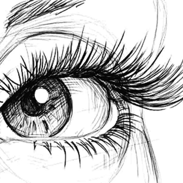 красивый глаз карандашом