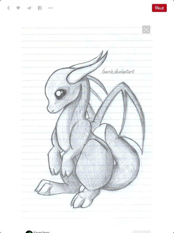 драконы для срисовки легкие