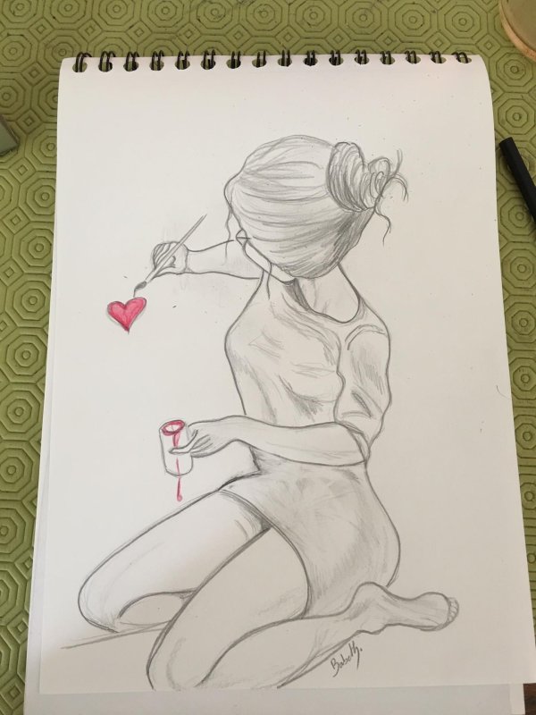 Карандашом легкие