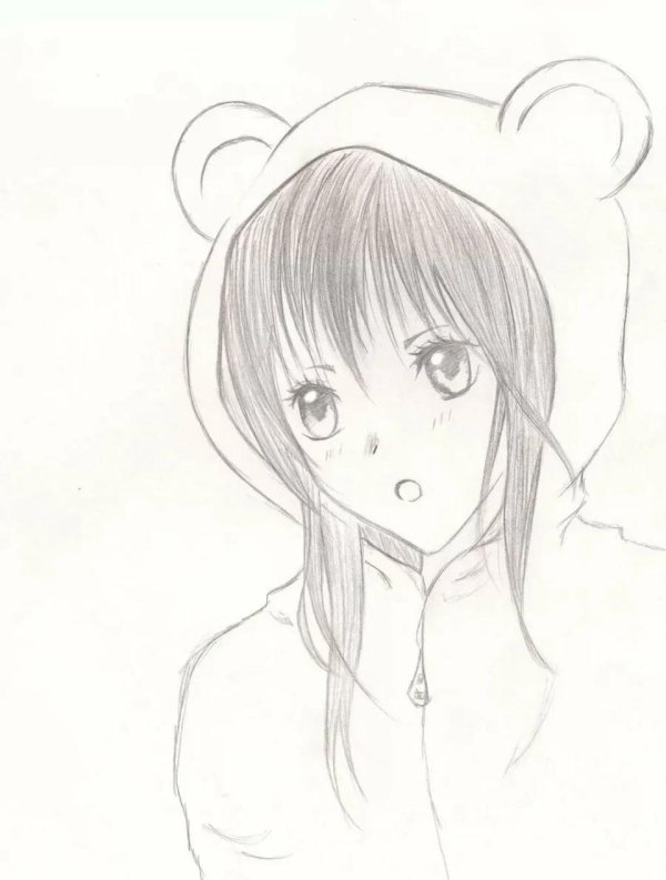 аниме рисовка карандашом
