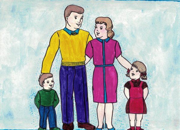 семья рисунки детей