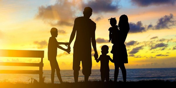 семья силуэт