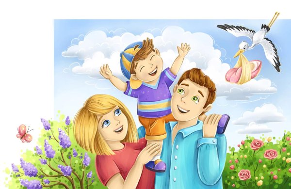 рисунок семье