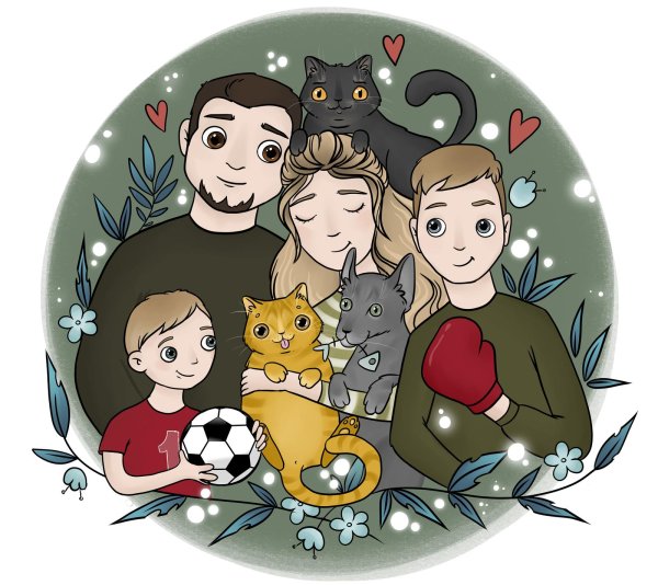 семейные иллюстрации