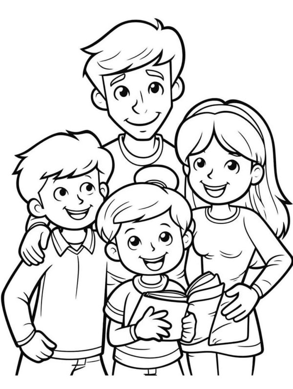 семейный портрет раскраска