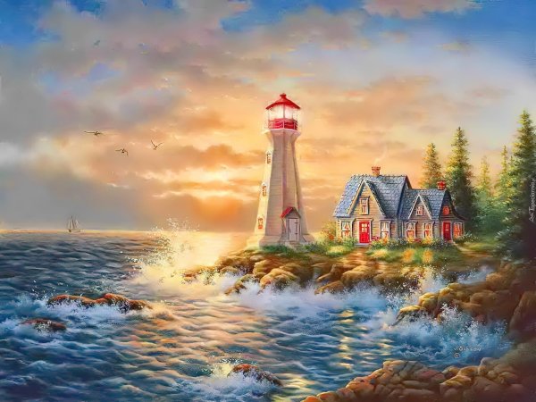 алмазная мозаика маяк