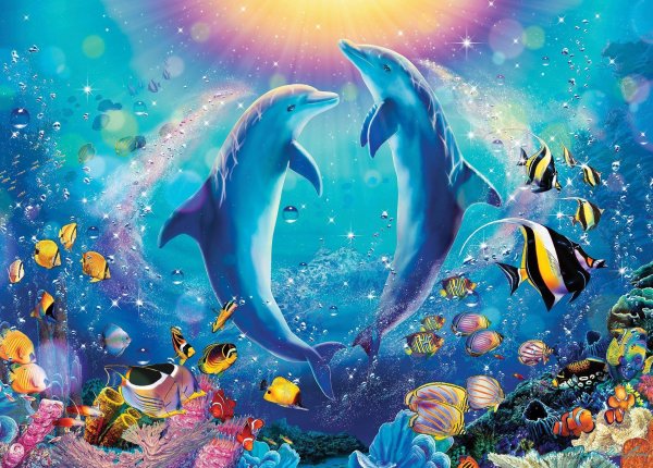 алмазная мозаика дельфины