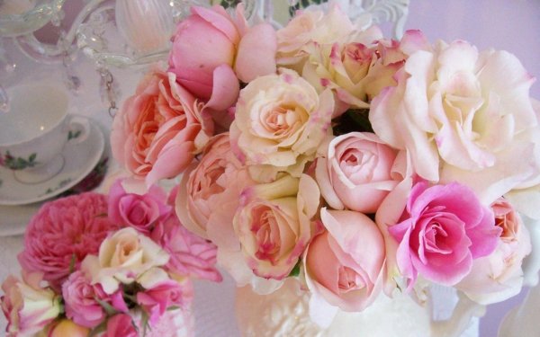 нежно розовый букет