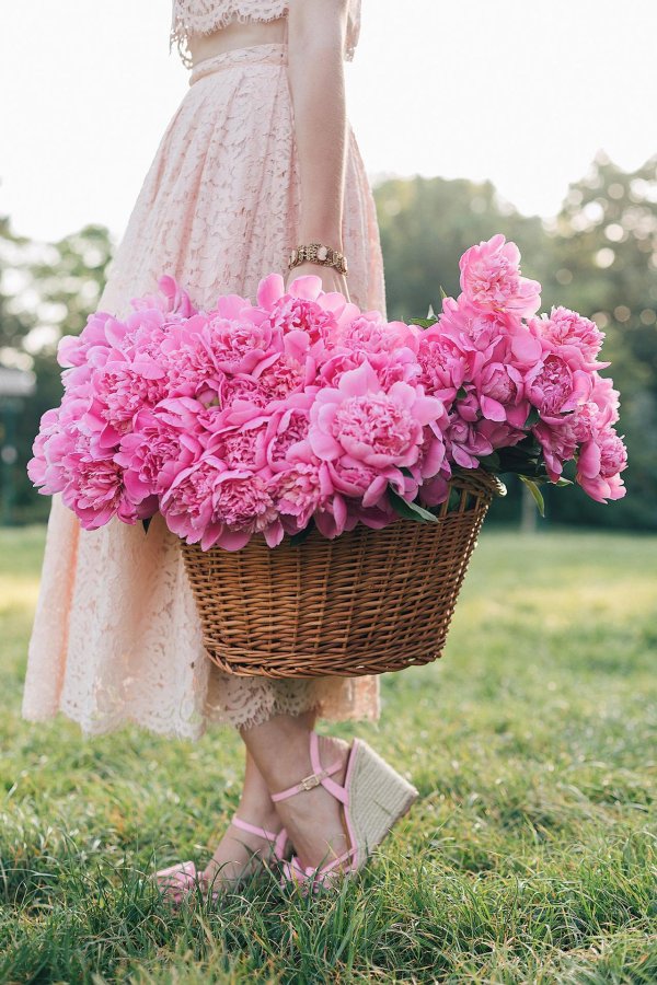 С цветами для вдохновения нежные девушке