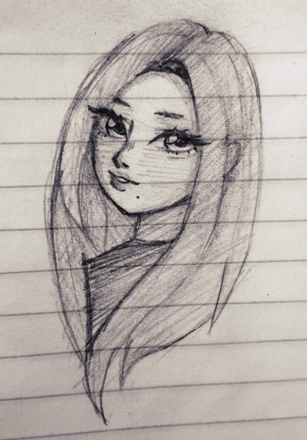 скетч девушка