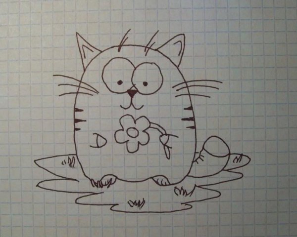 рисунок ручкой легкий и красивый