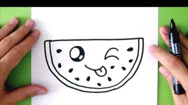 долька арбуза раскраска