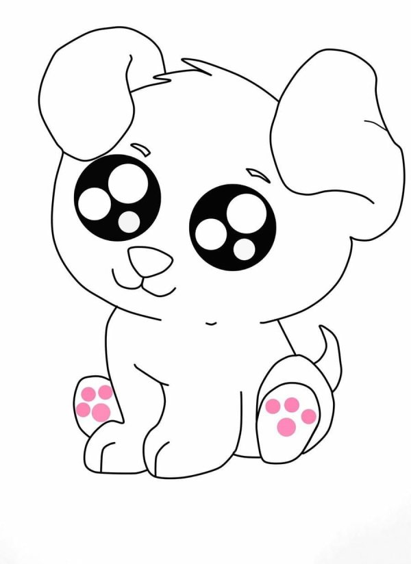 раскраска милая собачка