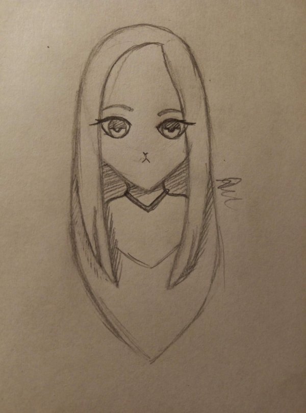 лёгкие рисунки аниме карандашом