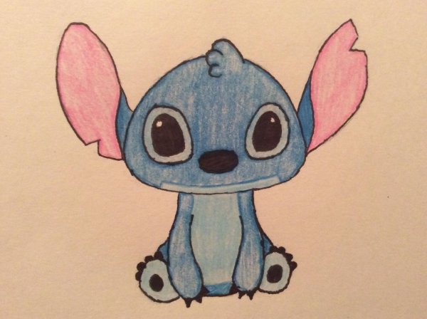 рисунок для срисовки стич