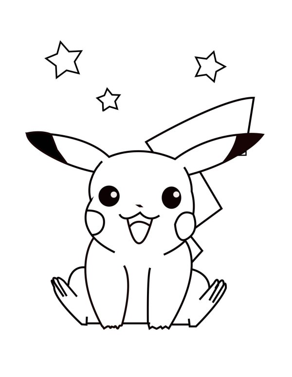 покемоны раскраска пичу