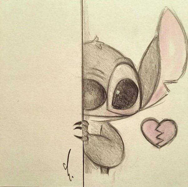 стич для срисовки карандашом