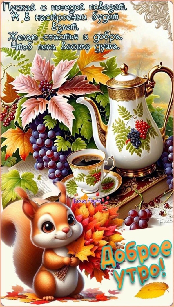 с добрым утром красивые осенние