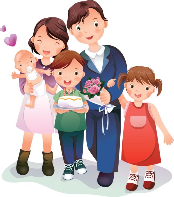 родители и дети рисунок