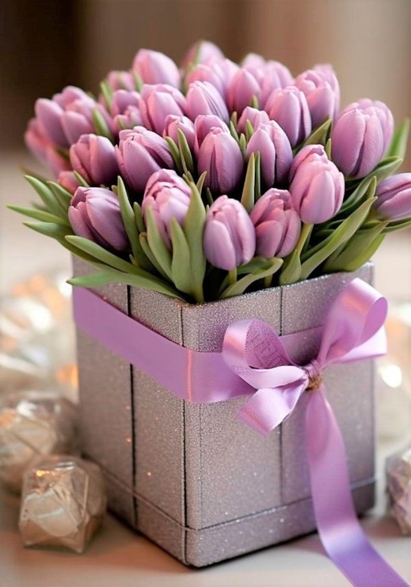 розовые тюльпаны