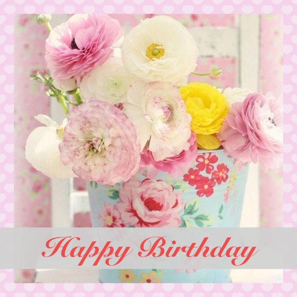 нежная открытка на день рождения