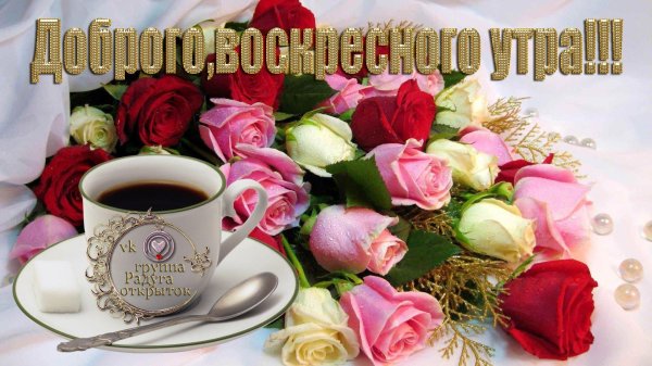 открытка с добрым утром воскресенье