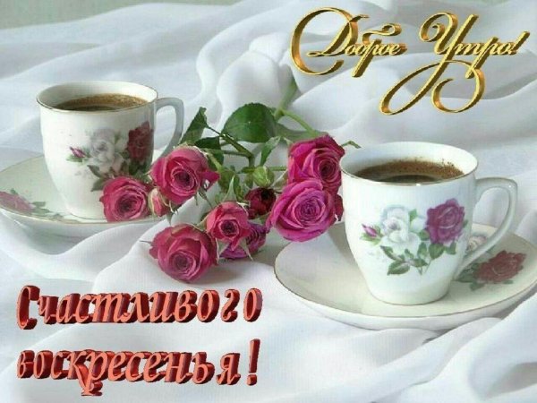 открытки с добрым воскресным утром красивые