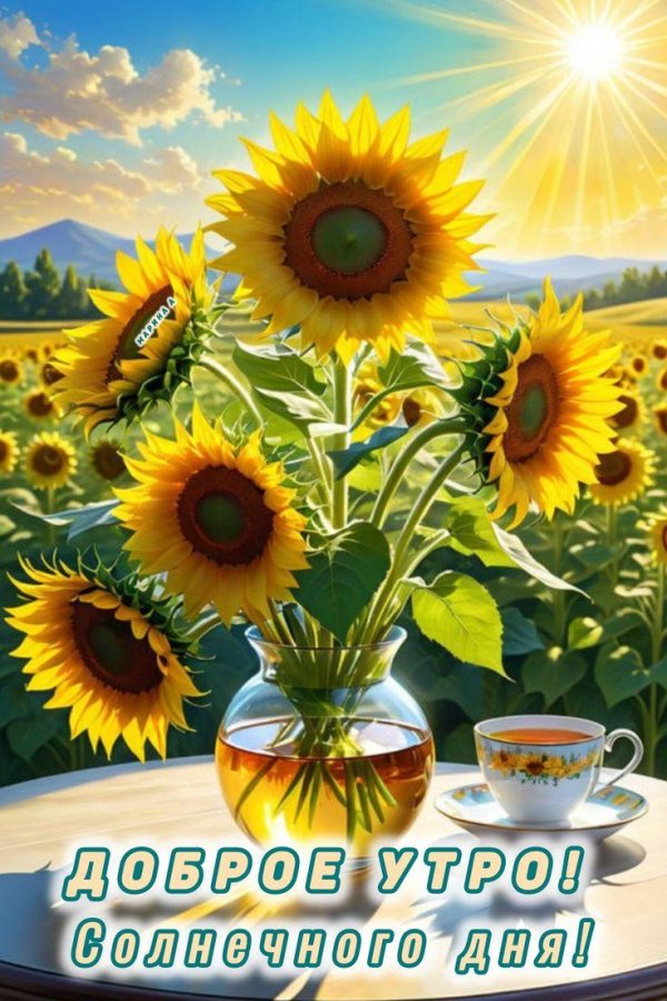 открытка доброе летнее утро и хорошего дня
