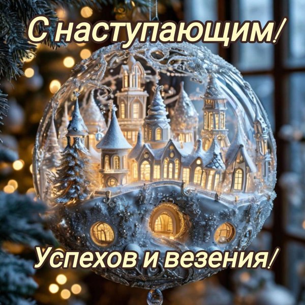 открытка с наступающем новым годом