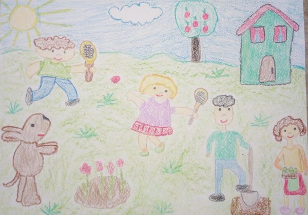 рисунок счастливое детство