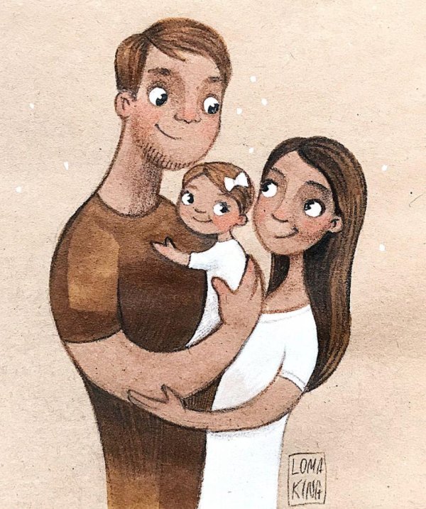 семейные иллюстрации