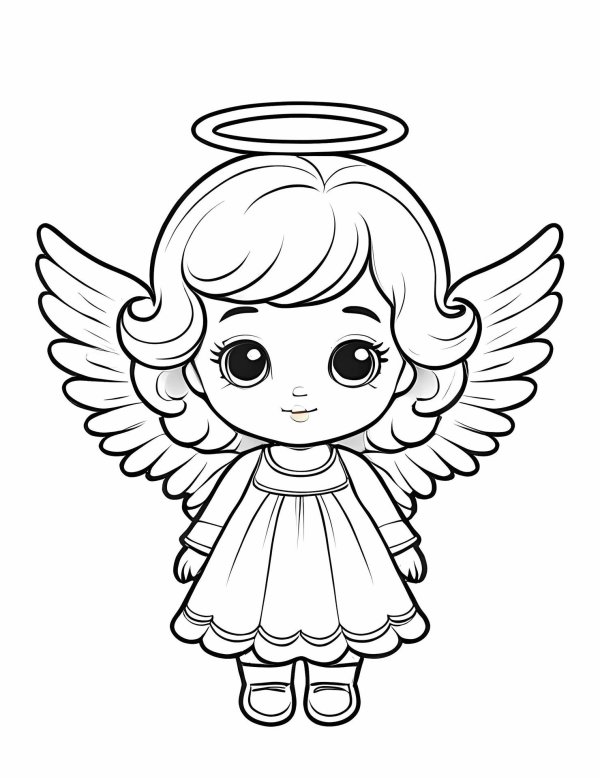 ангелок раскраска