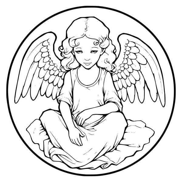раскраска ангела
