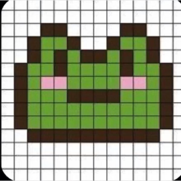 рисунки в клетку лягушка