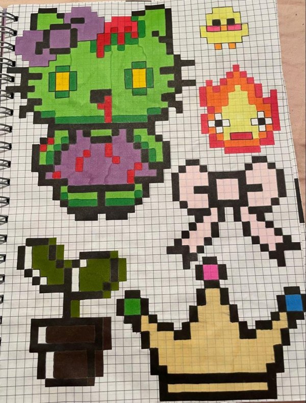 по клеткам рисунки