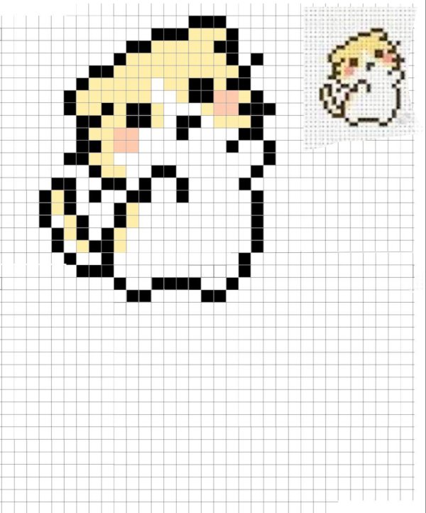 рисунку по клеточкам